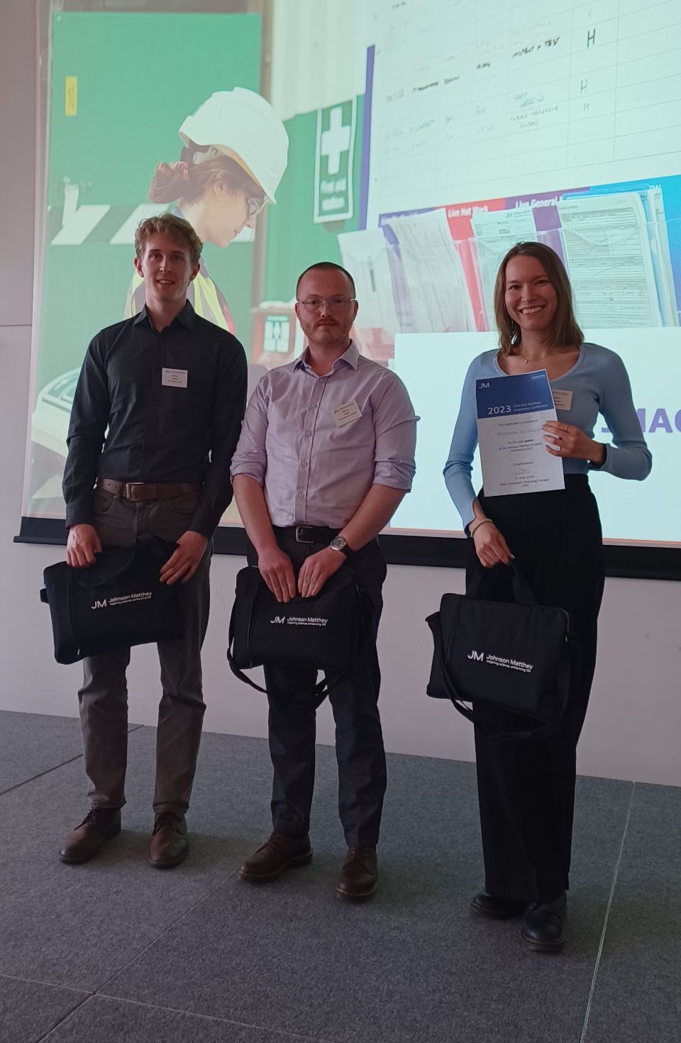 Prize winners at the Johnson Matthey Academic Conference