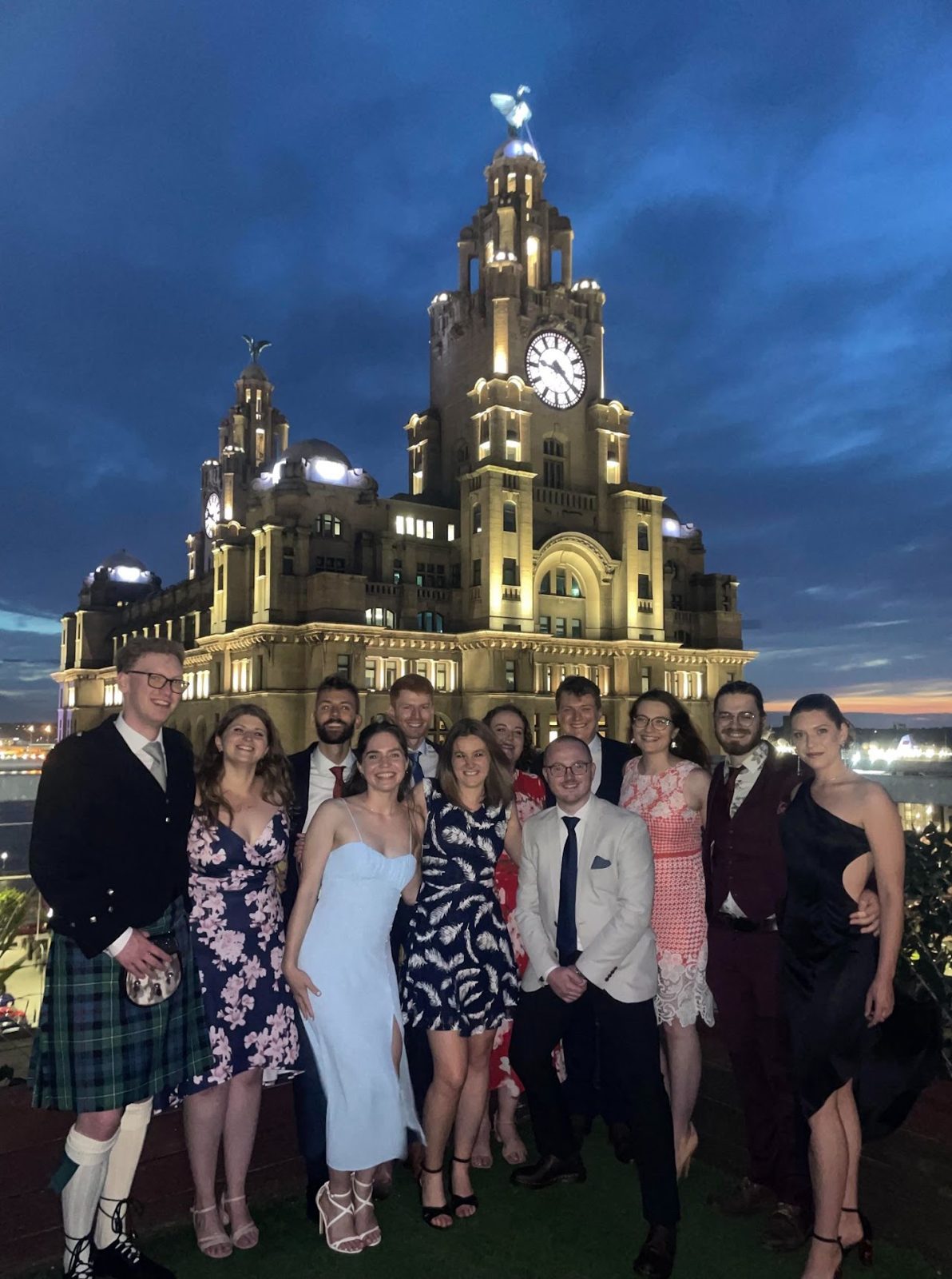 Group photograph at a wedding
