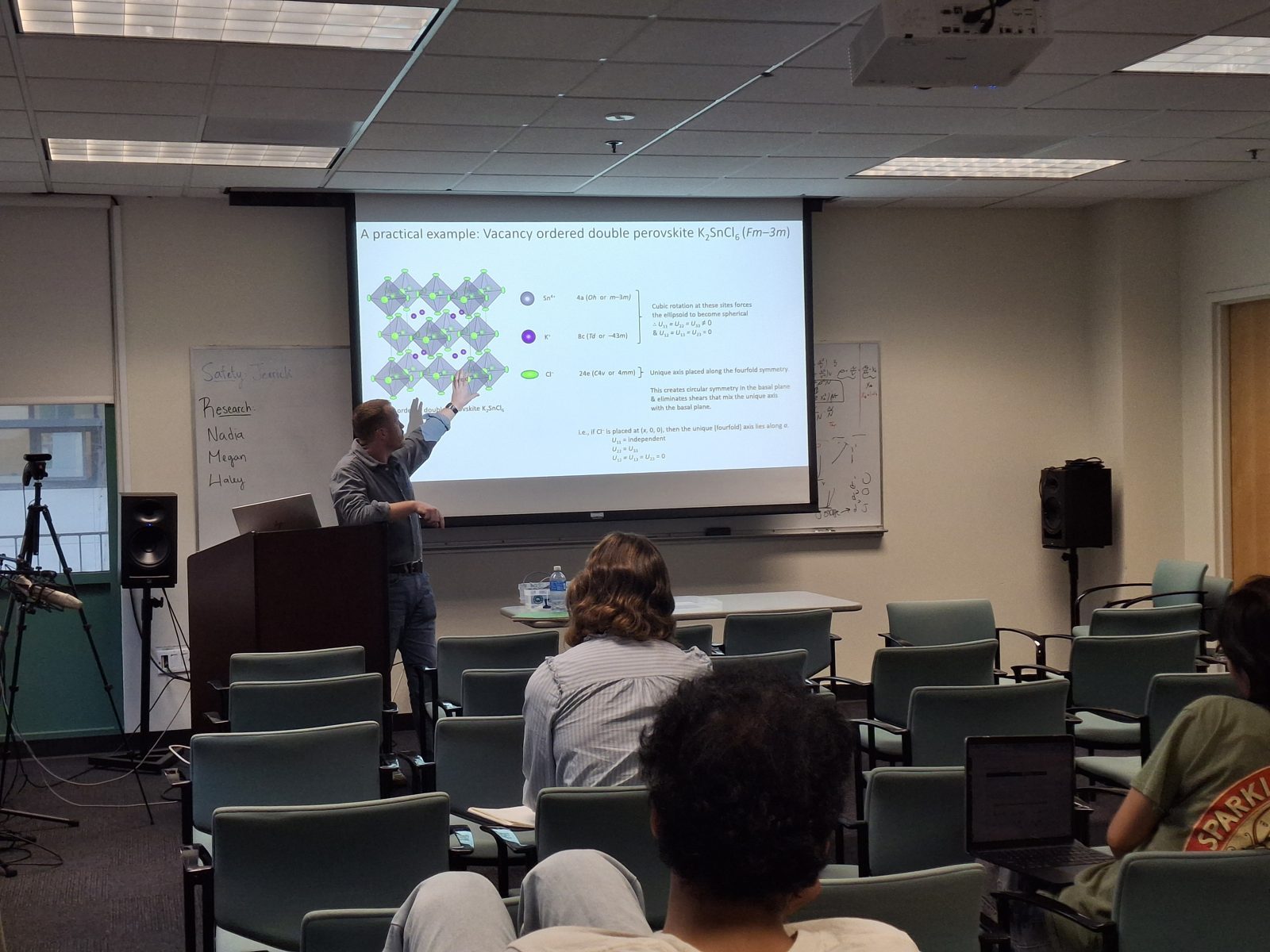 Giving a talk at the Materials Research Laboratory, UC Santa Barbara